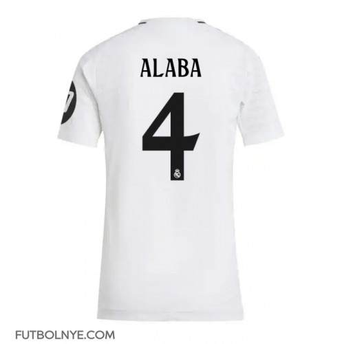 Camiseta Real Madrid David Alaba #4 Primera Equipación para mujer 2024-25 manga corta